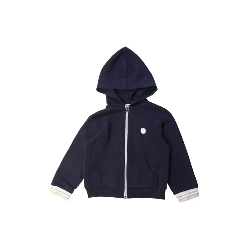 Petit Bateau Zippered Hooded Sweatshirt 5T