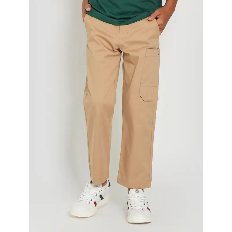 Moncler Enfant Boys Cargo Trousers in Beige