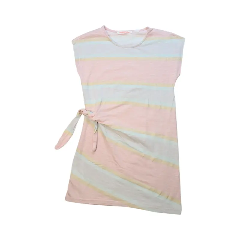 Country Road Striped Dress With Tie 4T