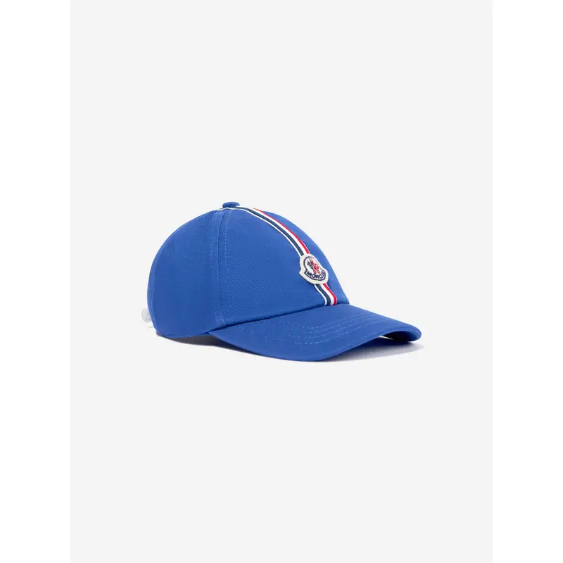 Moncler Enfant Boys Logo Baseball Cap in Blue