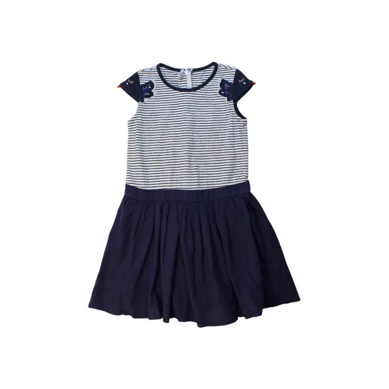 Catimini Striped Dress With Cat Detail 4T