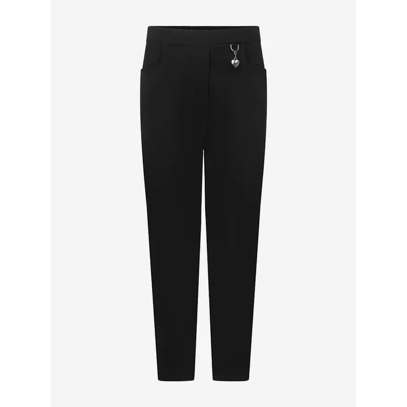 Zeco Girls School 2 Pocket Lycra Trousers in Black