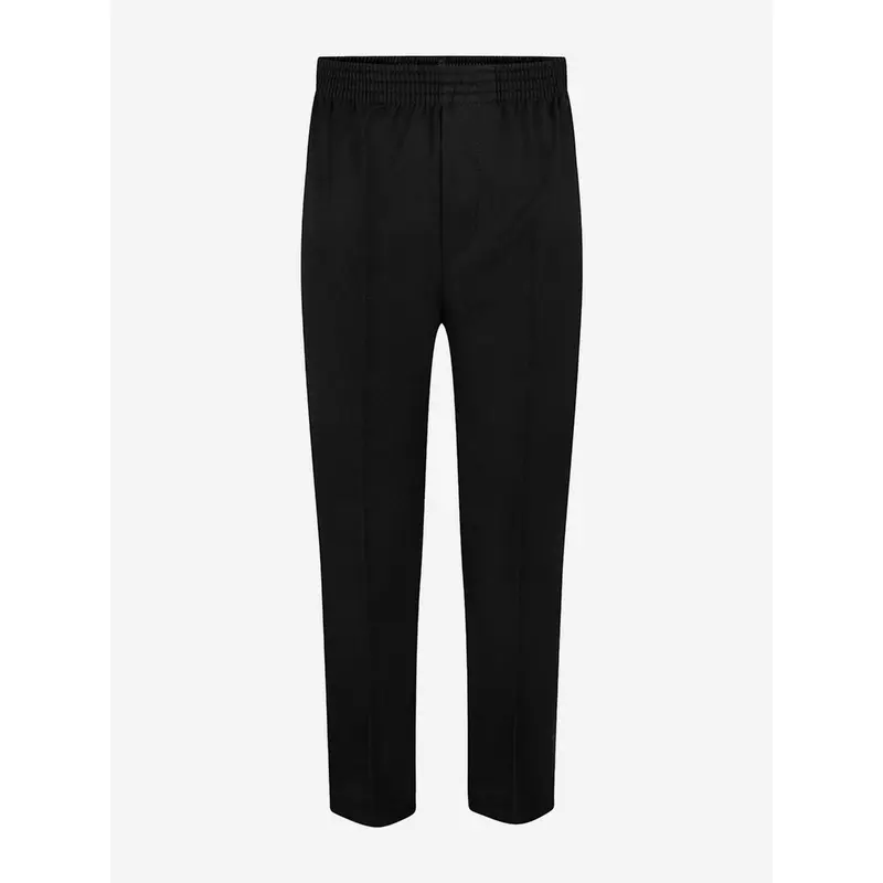 Zeco Boys School Full Elastic Pull Up Trousers in Black