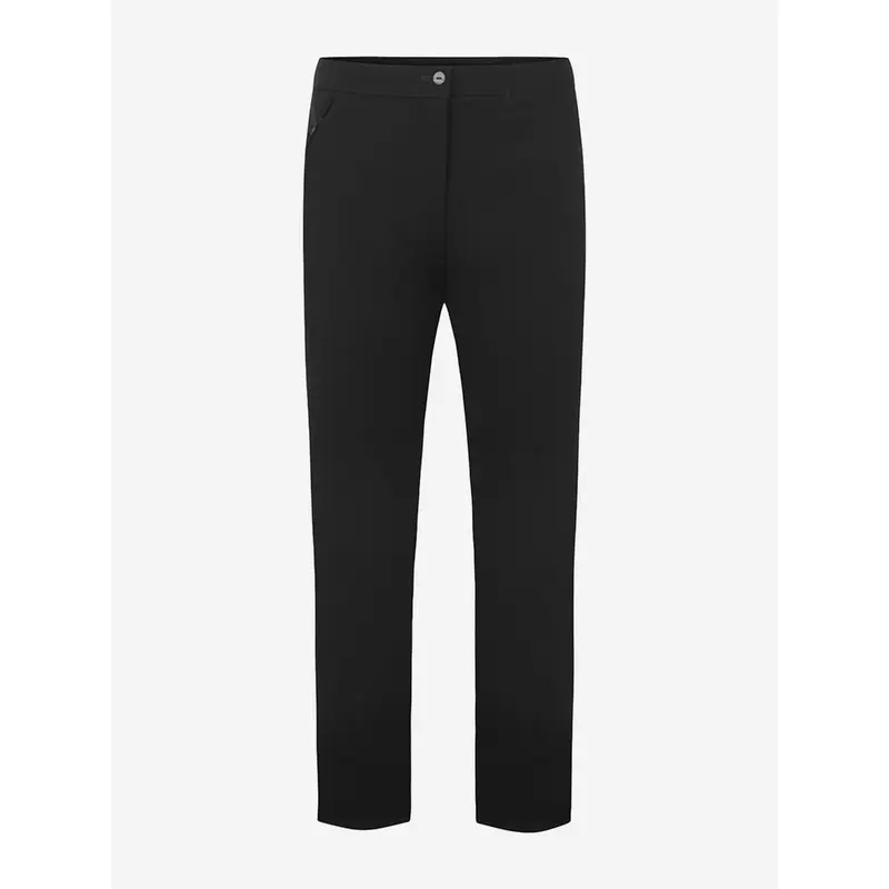 Zeco Girls School Slim Fit Trousers (Elastic Black) in Black