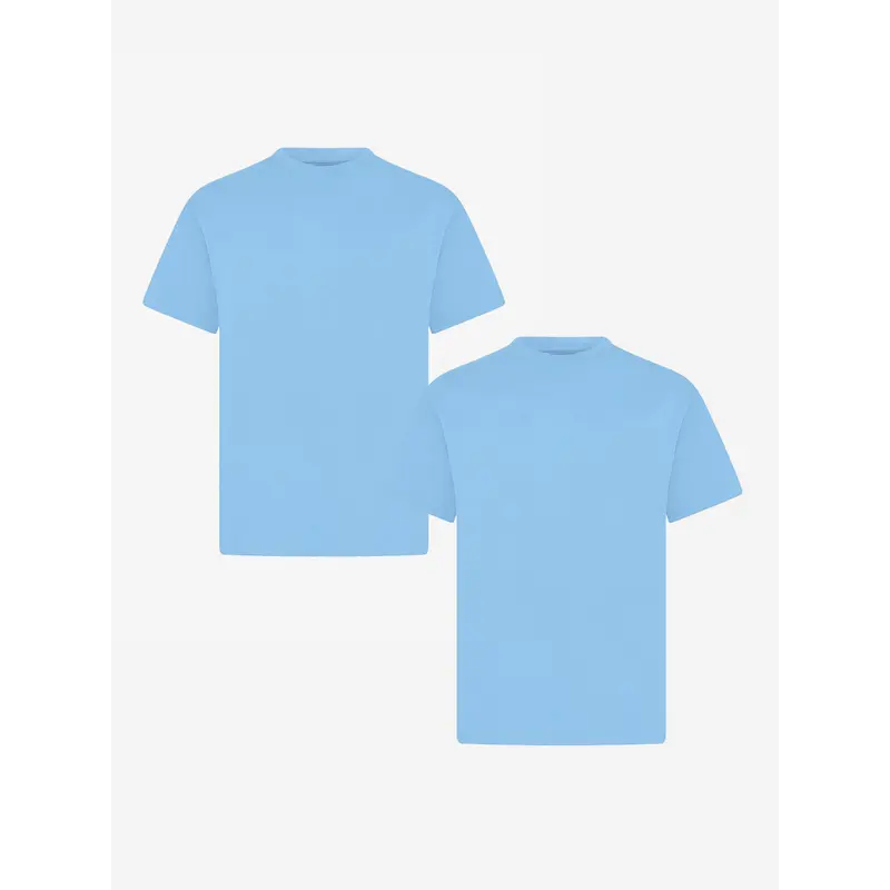Zeco Kids School Crew Neck T-Shirt (Twin Pack) in Blue
