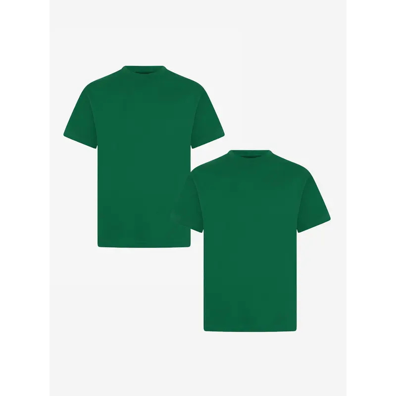 Zeco Kids School Crew Neck T-Shirt (Twin Pack) in Green