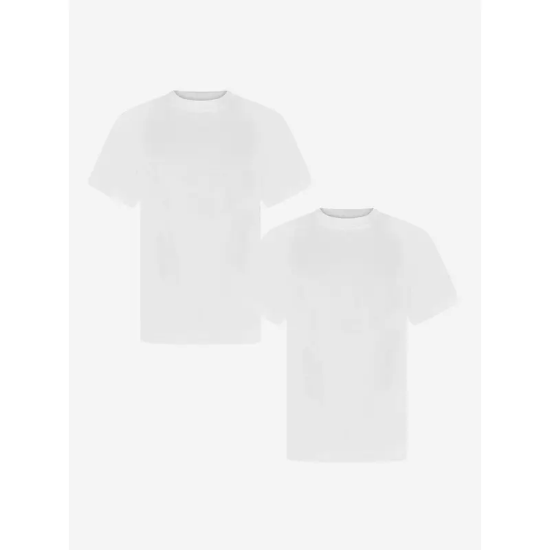 Zeco Kids School Crew Neck T-Shirt (Twin Pack) in White