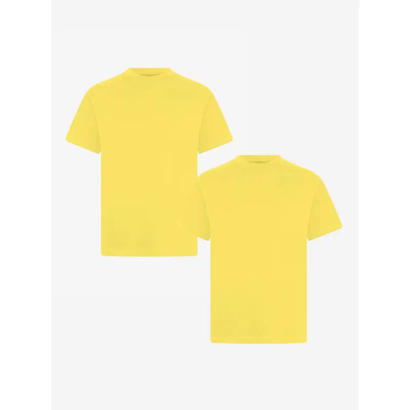 Zeco Kids School Crew Neck T-Shirt (Twin Pack) in Yellow