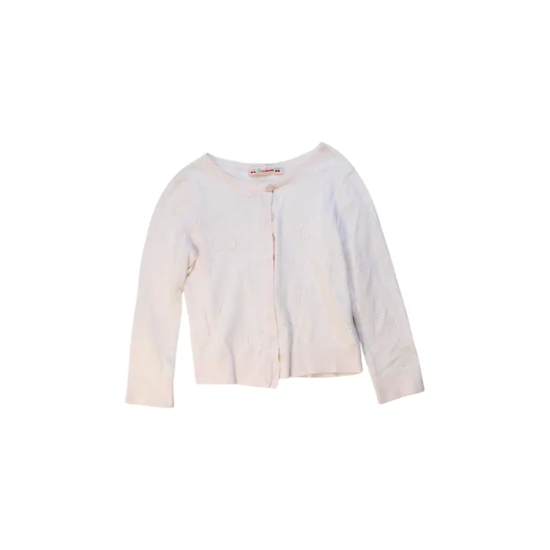 Bonpoint Heart Embroidered Cardigan 4T