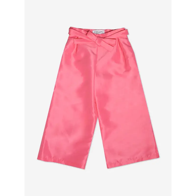 Mama Luma Girls Wide Leg Trousers in Pink