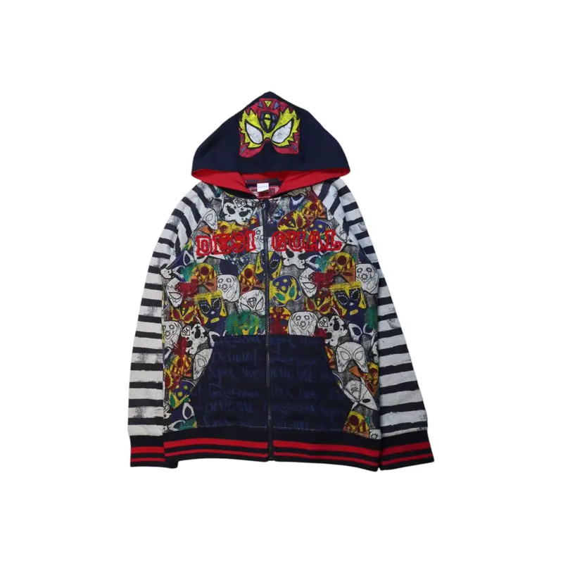 Desigual Graphic Hooded Zippered Sweatshirt 9-10Y