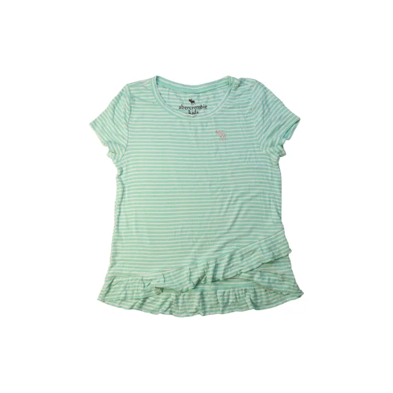 Abercrombie & Fitch Striped Ruffle Hem Top 9-10Y