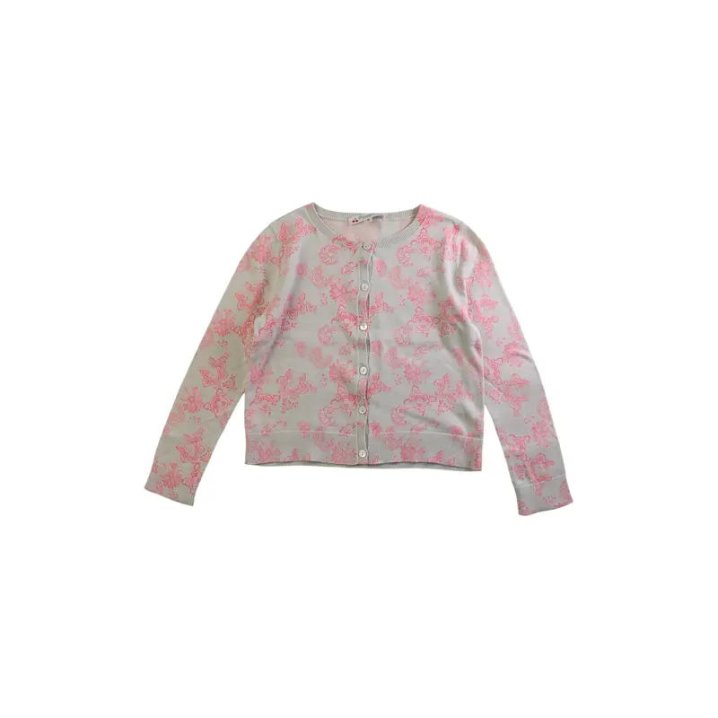 Bonpoint Floral Cardigan 6T