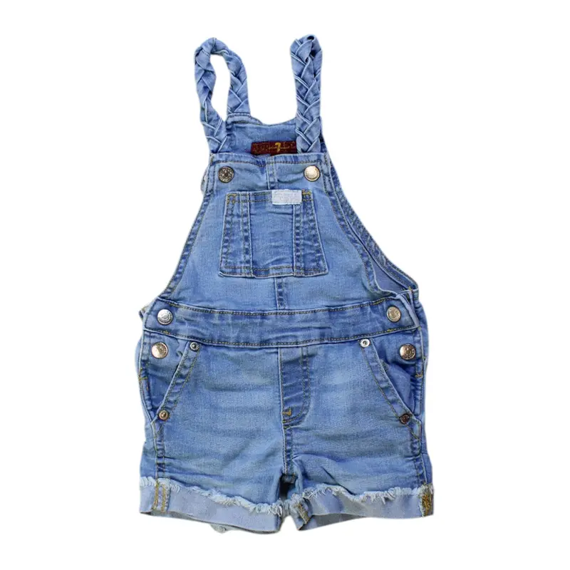 7 For All Mankind Denim Overall Shorts 6-12M