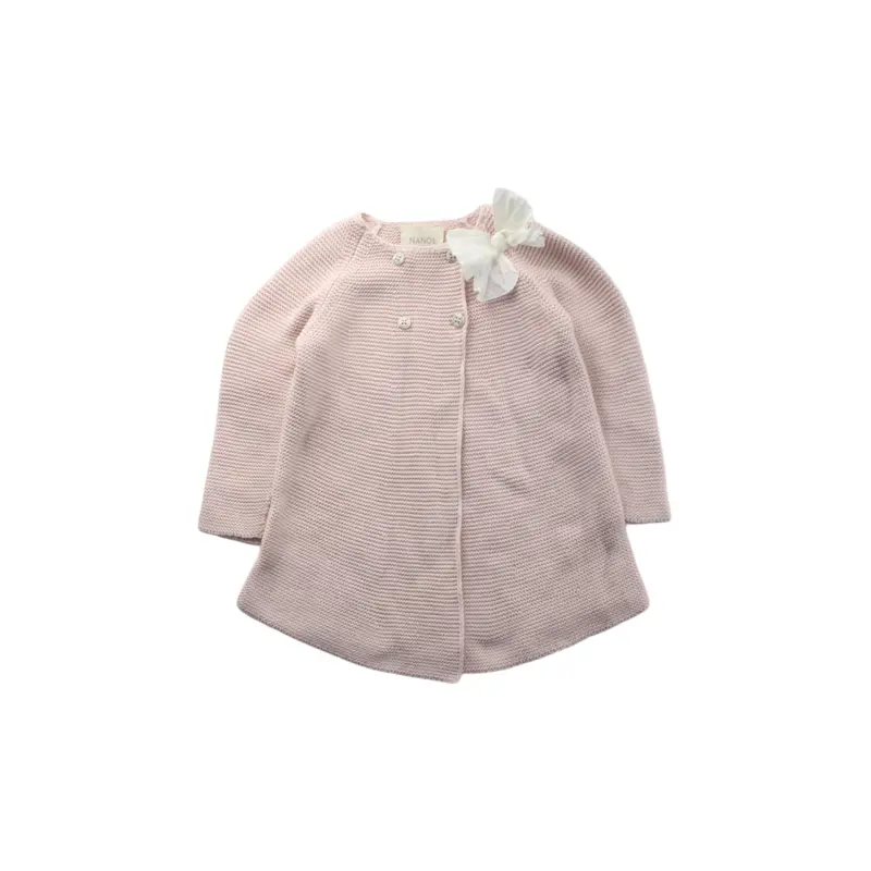 Nanos Double Breasted Coat With Bow 12-18M