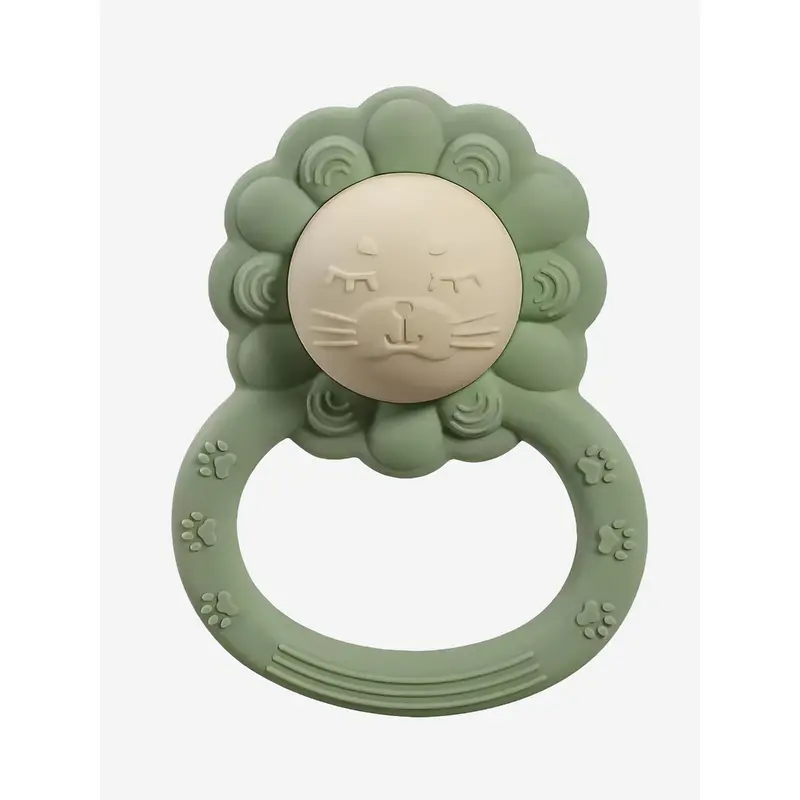 Bloom Bambini Baby Lion Rattle Teether in Green