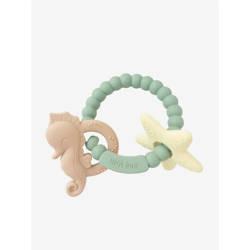Bloom Bambini Baby Seahorse and Starfish Teether in Green
