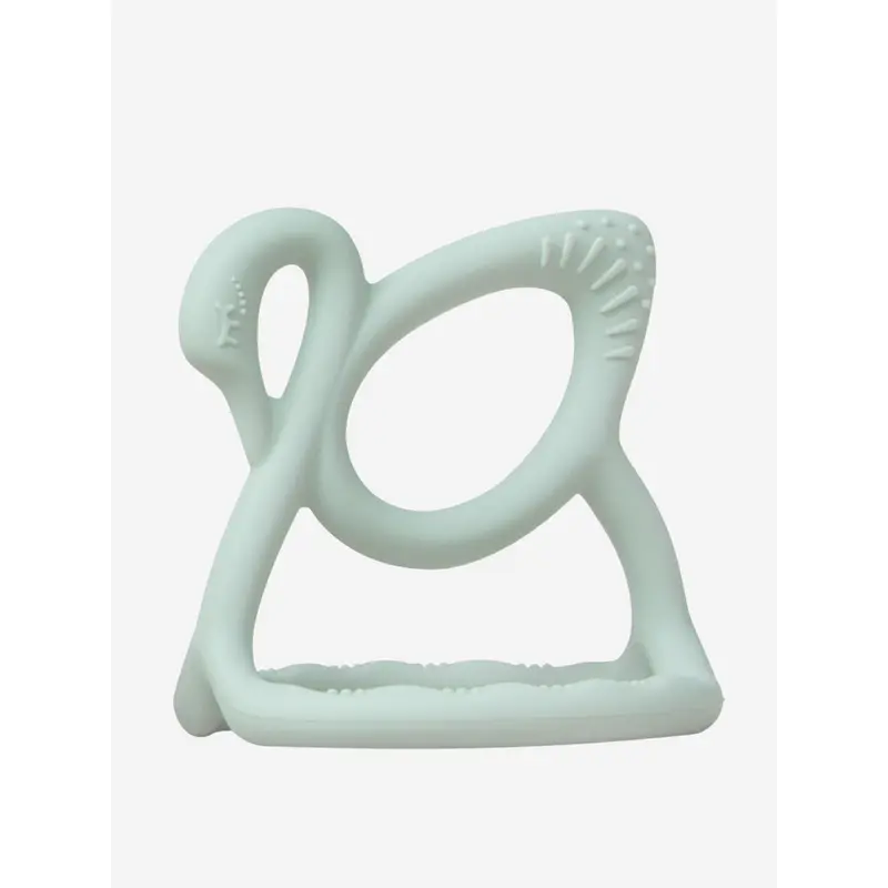 Bloom Bambini Baby Swan Teether in Green