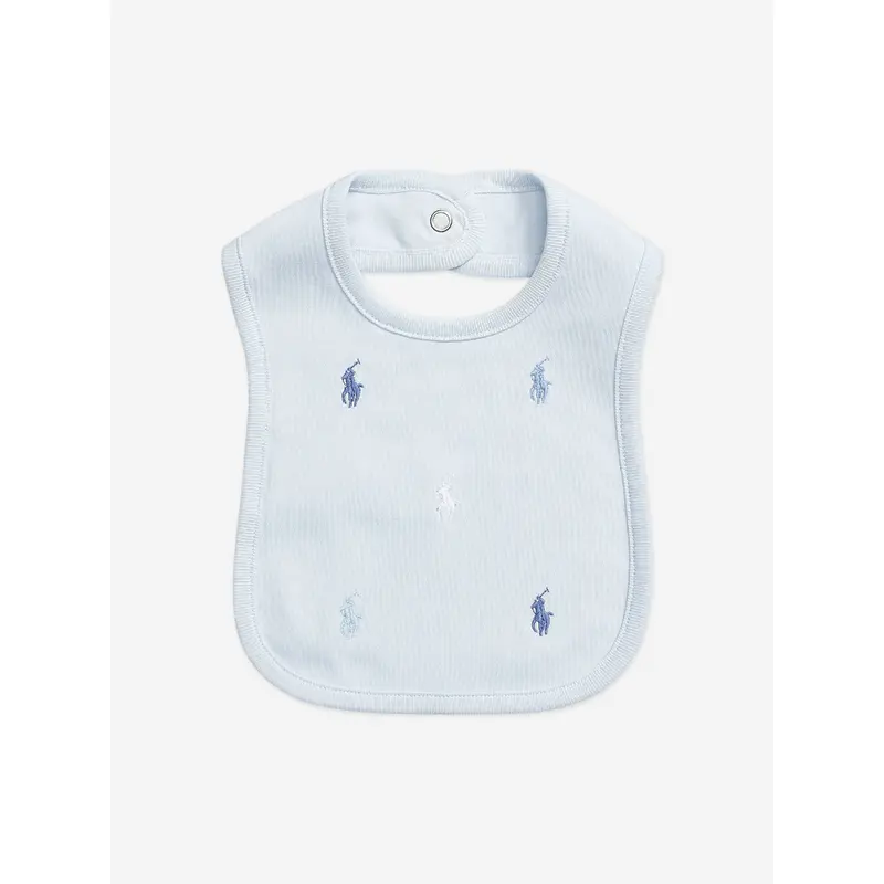Ralph Lauren Baby Boys Logo Bib in Blue