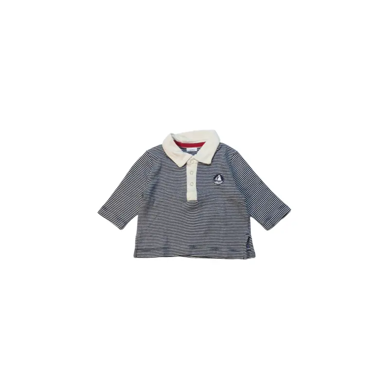 Petit Bateau Long Sleeve Polo 0-3M