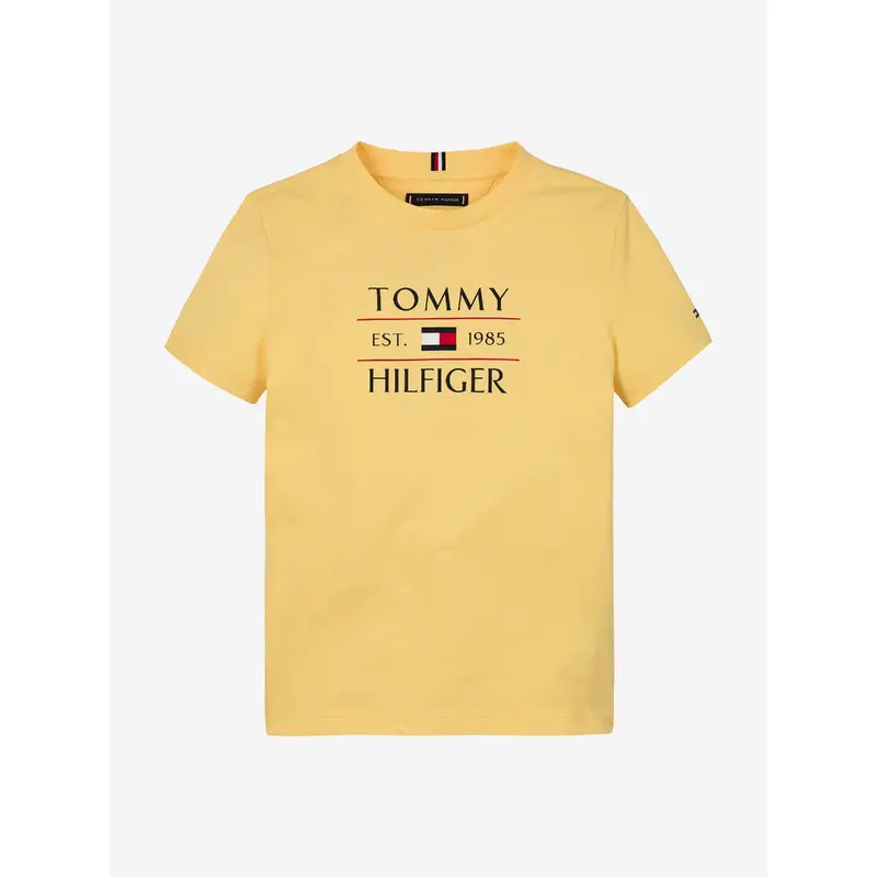 Tommy Hilfiger Boys Tommy Flag T-Shirt in Yellow