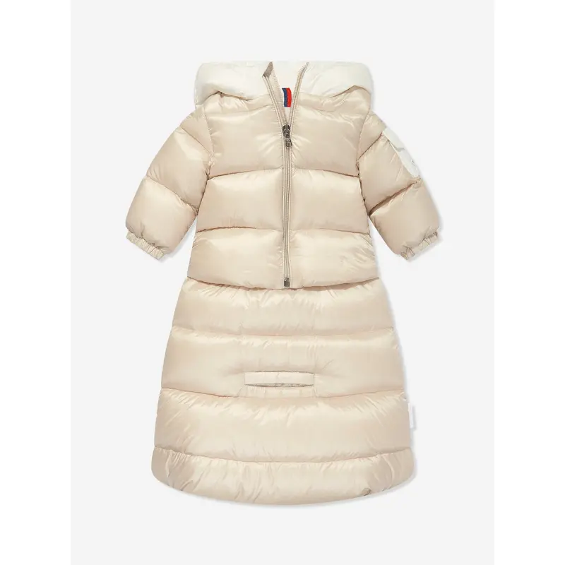 Moncler Enfant Baby Down Padded Ueno Nest in Ivory
