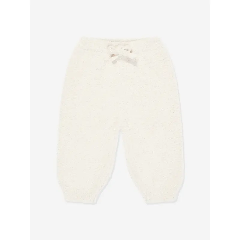 7AM Enfant Baby  Fuzzy Boxy Lounge Pants in Ivory