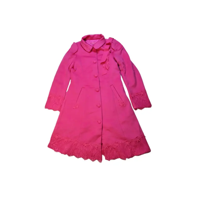 Nicholas & Bears Wool Lace Trim Coat, Size 10Y