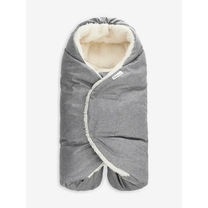 7AM Enfant Baby Nido Duvet Wrap in Grey