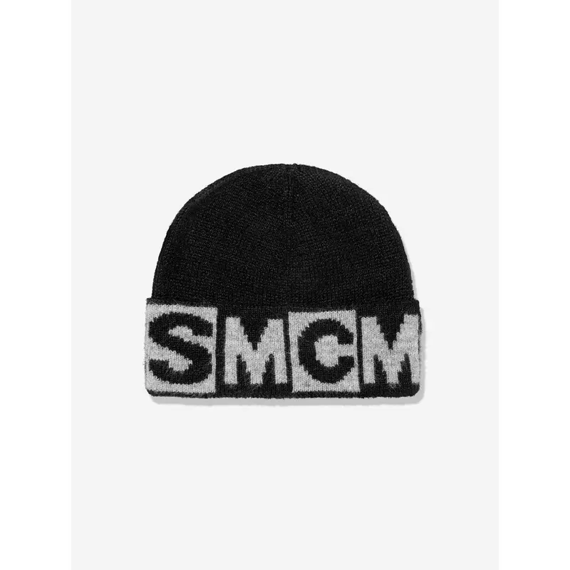 Stella McCartney Kids Logo Beanie Hat in Black