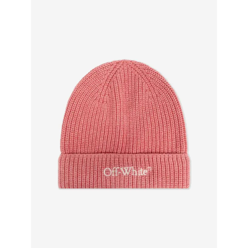 Off-White Girls Bookish Beanie Hat in Pink