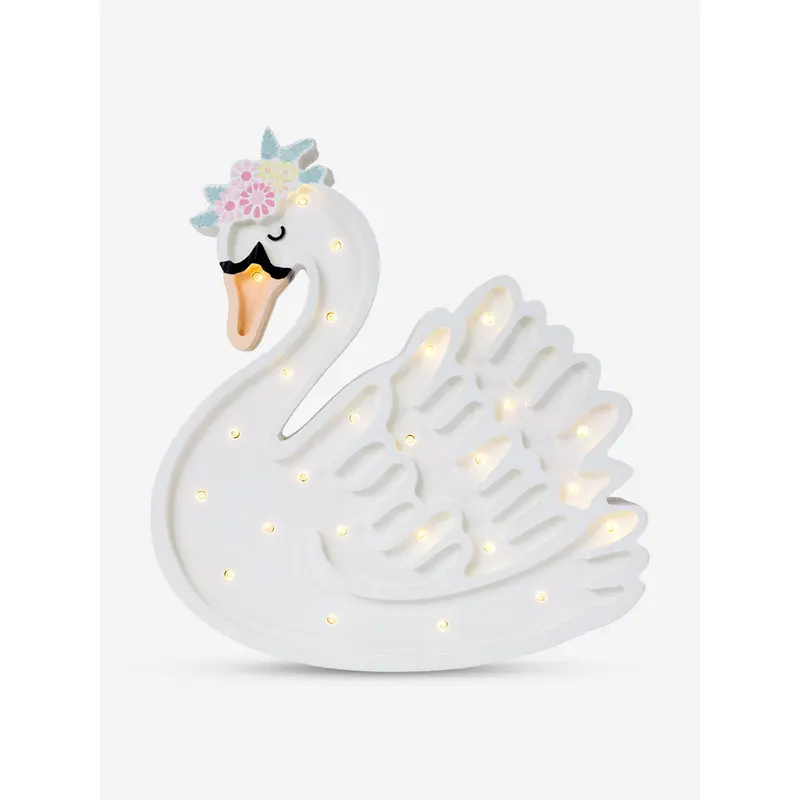 Little Lights Swan Lamp in White (36x31.5x5.5 cm)