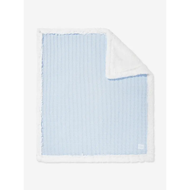 DKNY Baby Boys Sherpa Fleece Blanket in Blue (90cm)