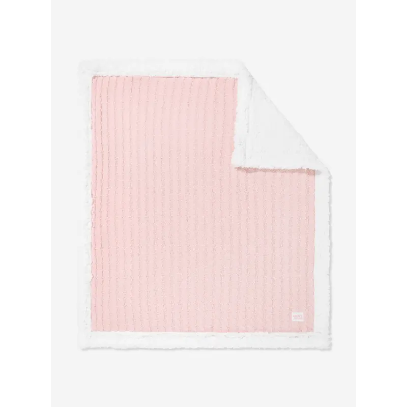 DKNY Baby Girls Sherpa Fleece Blanket in Pink (90cm)