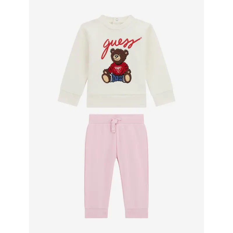 Guess Baby Girls Teddy Bear Top and Pants Set in Ivory