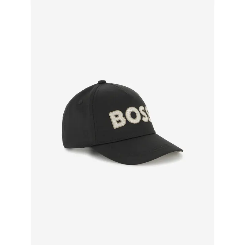 BOSS Boys Embroidered Logo Cap in Black