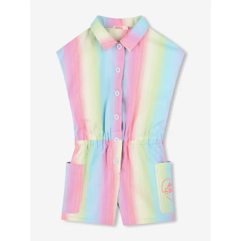 Billieblush Girls Striped Playsuit in Multicolour