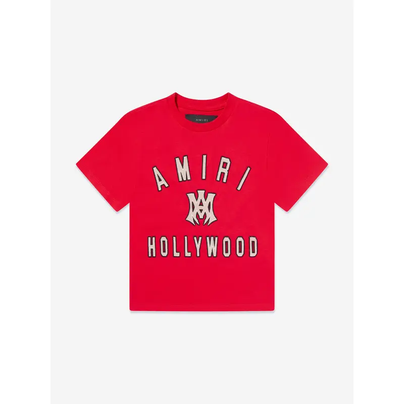 Amiri Kids MA Hollywood T-Shirt in Red