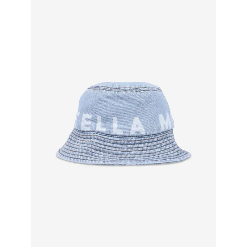 Stella McCartney Boys Denim Bucket Hat in Blue