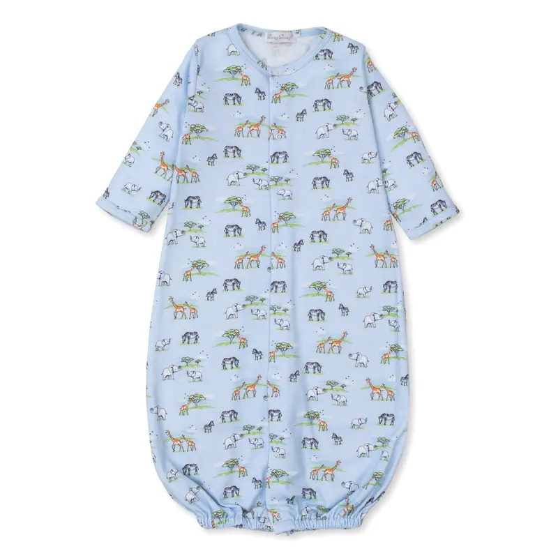 Jungle Oasis Conv Gown PRT - Multi Blue