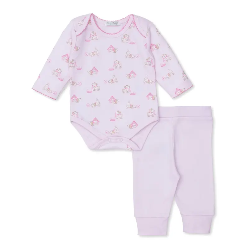 Pups in Action Pant Set Mix - Pink