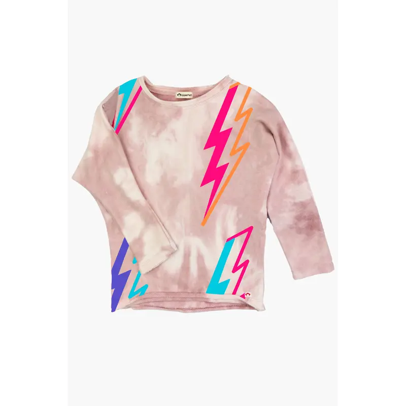 Slouchy Sweatshirt - Pink Marble