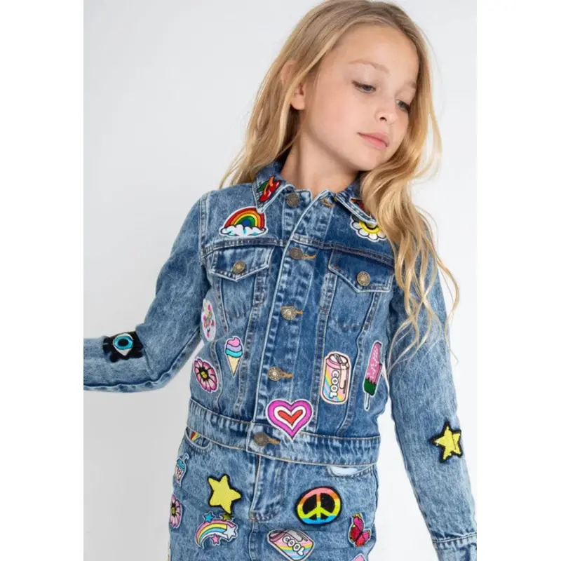 All About The Patch Crop Denim Jacket