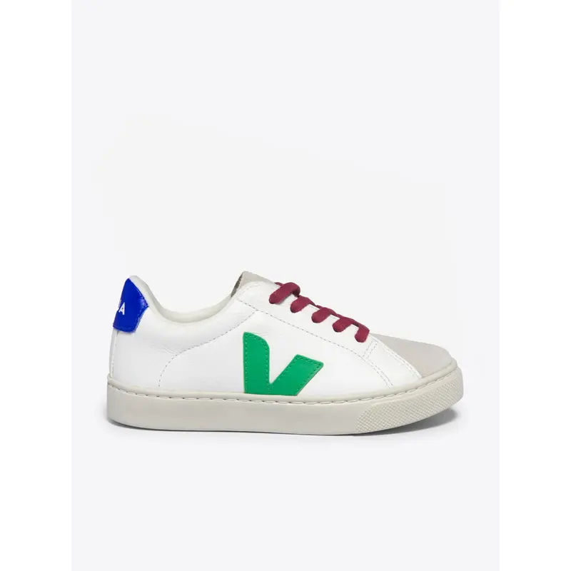 Veja Kids Laces Leather Esplar Trainers in White