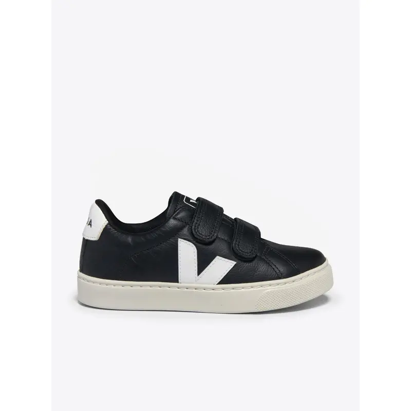 Veja Kids Leather Esplar Trainers in Black