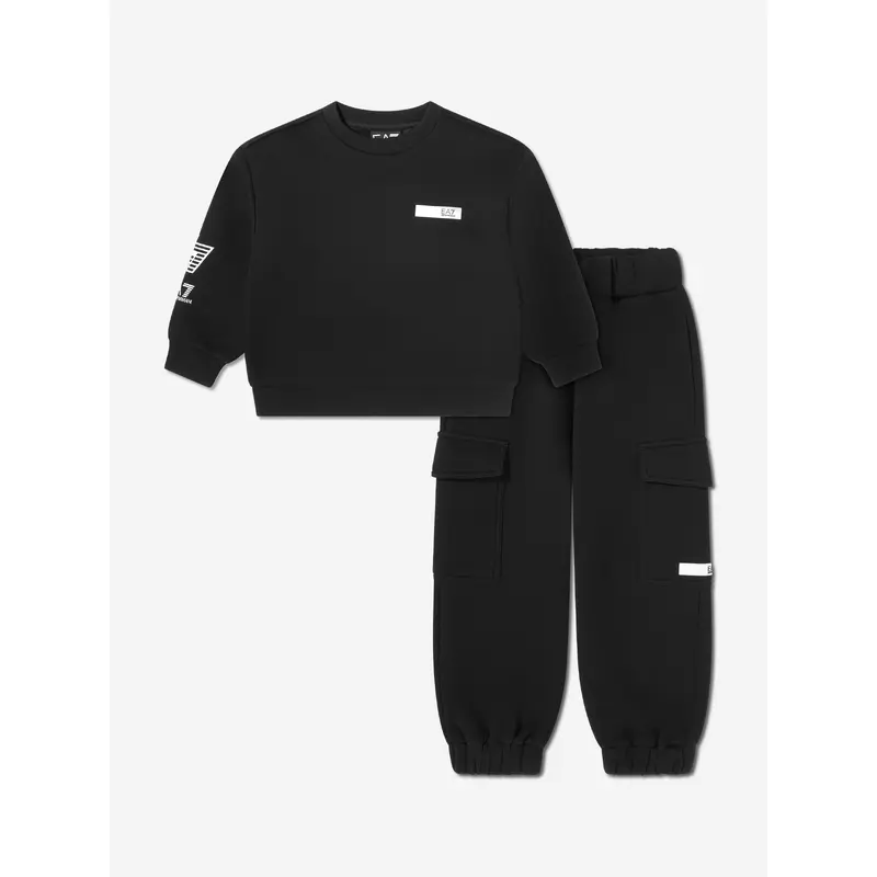 EA7 Emporio Armani Girls Natural Ventus Tracksuit in Black