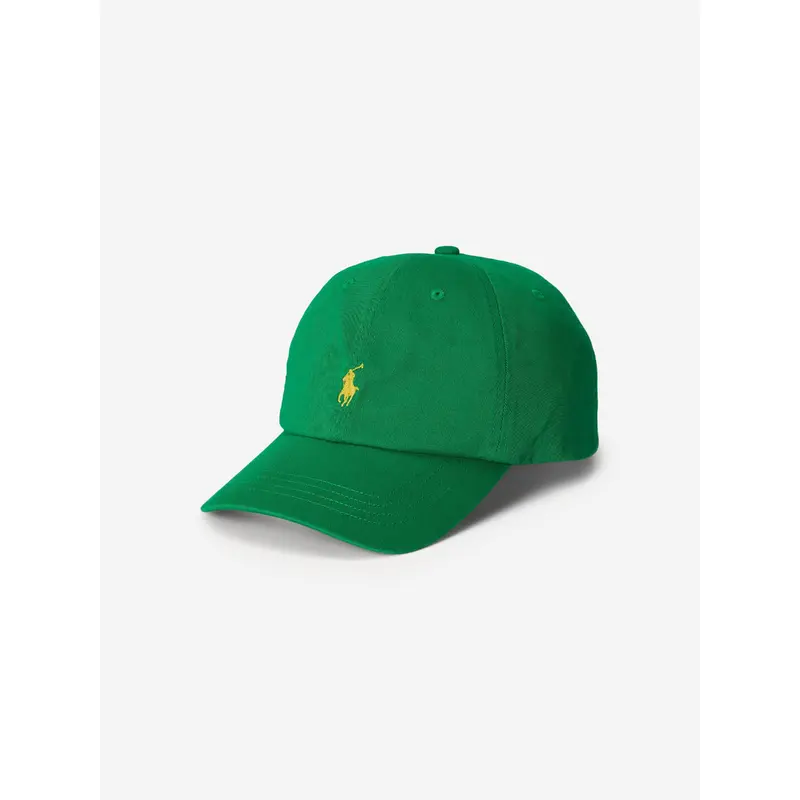 Ralph Lauren Boys Chino Twill Logo Cap in Green
