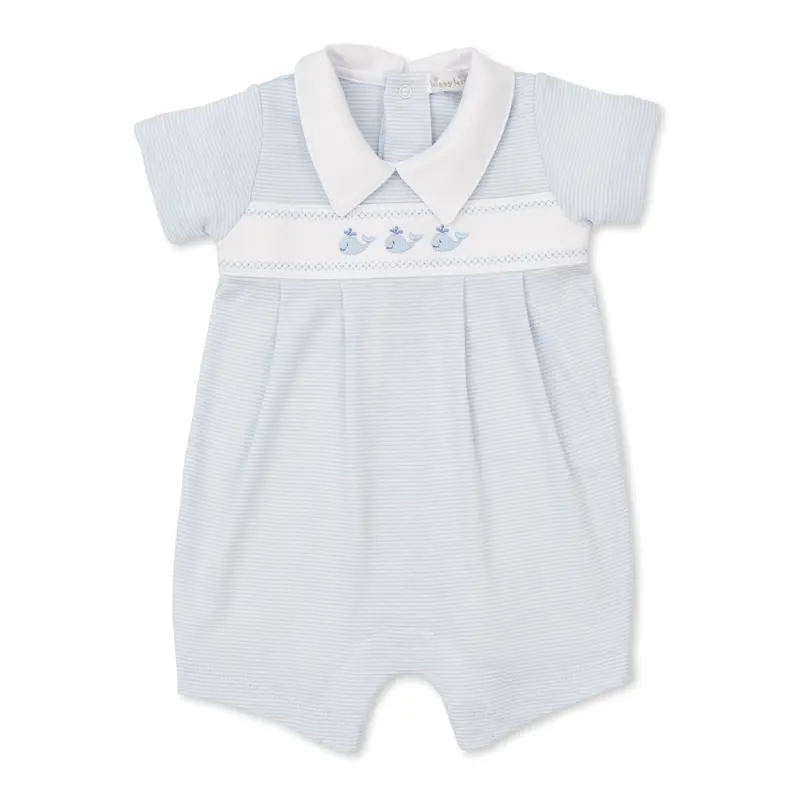 Classic Treasures SP25 Short Playsuit STR - Light Blue