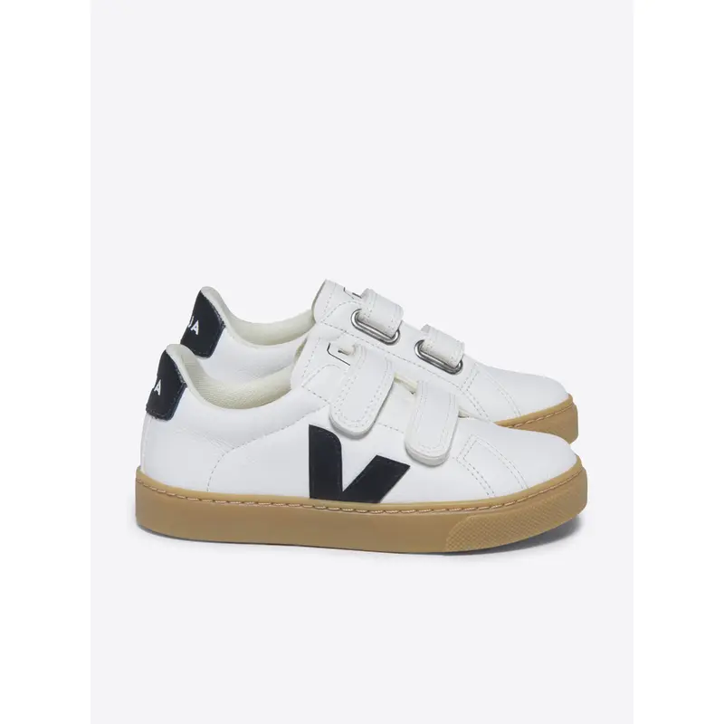 Veja Kids Esplar ChromeFree Leather Trainers in White