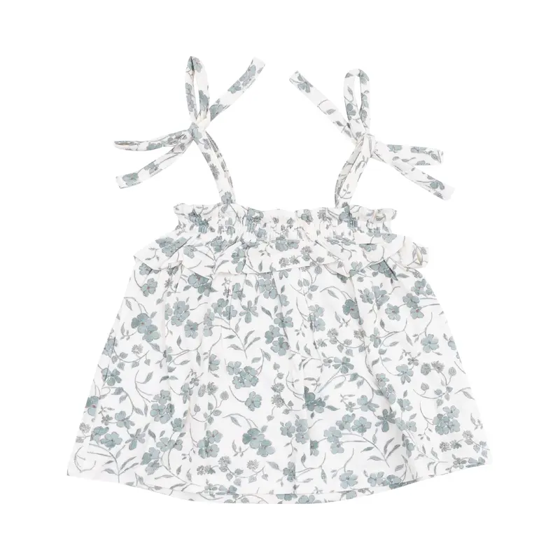 Baby'S Breathe Floral Ruffle Top & Bloomer